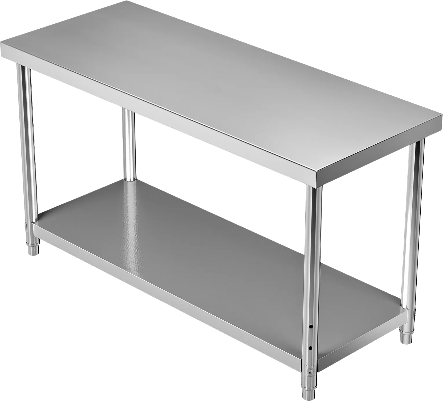 Vevor Prep Table 60" x 24" x 34" Stainless Steel 550 lbs. Capacity with Adjustable Undershelf New