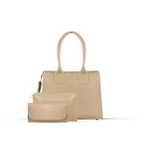 Vivan Beige 3 Piece HandbBag