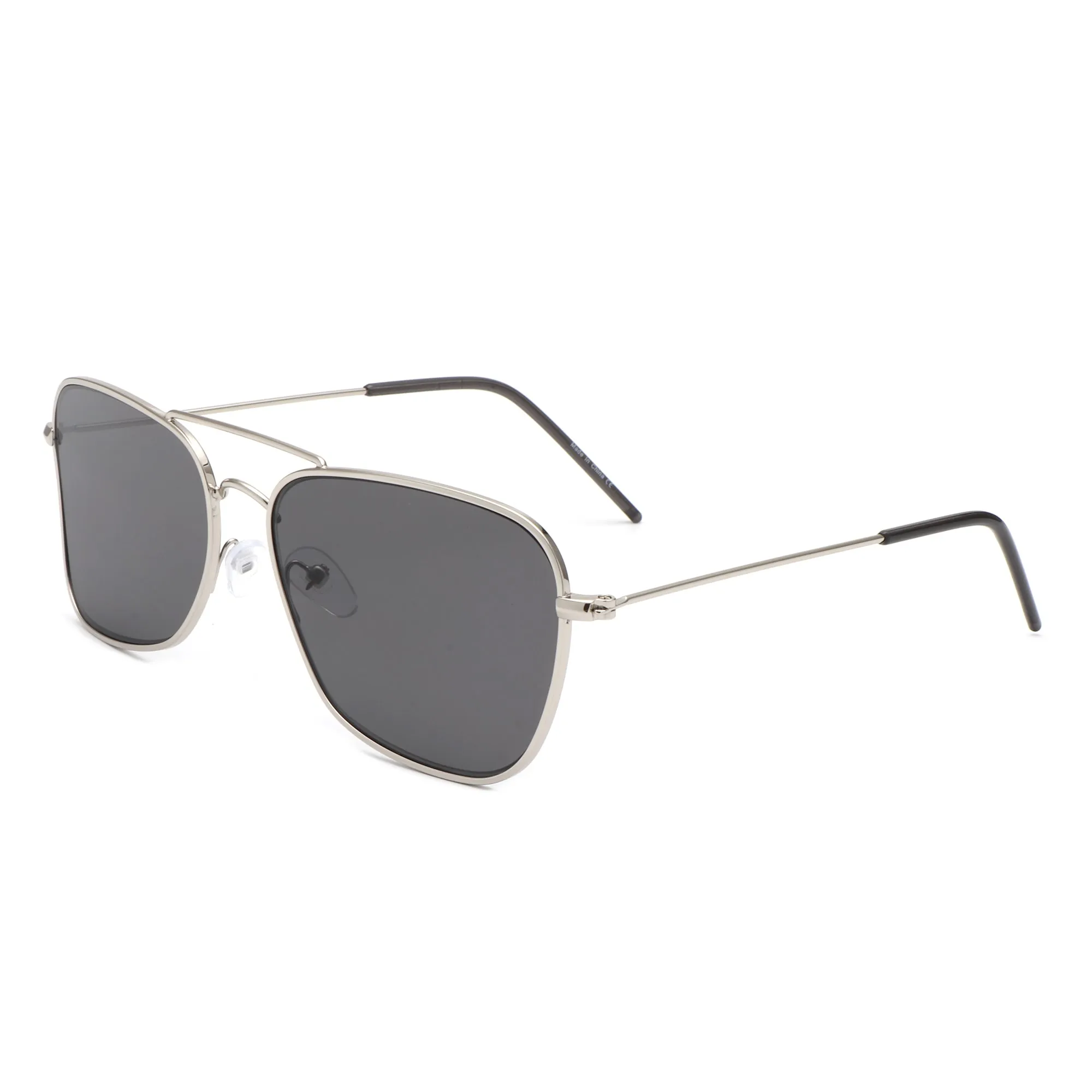 Whirl - Geometric Square Brow-Bar Fashion Sunglasses